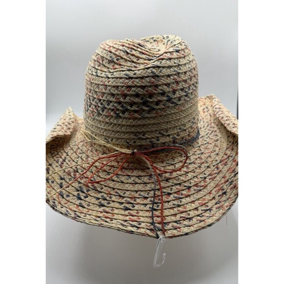 Vince Camuto Woven Straw Hats Slouch Beige Vacay Beach Preppy Boho Size One Size main image 7
